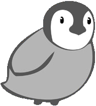 Sufjan, our mascot, a baby penguin!